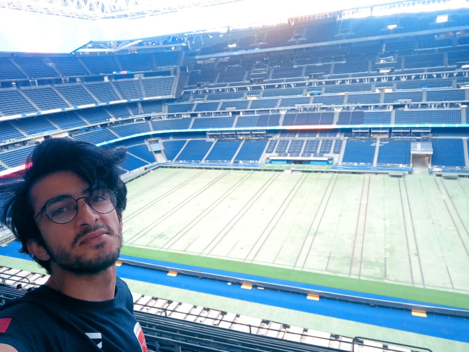 At Santiago Bernabéu Stadium, home of Real Madrid.